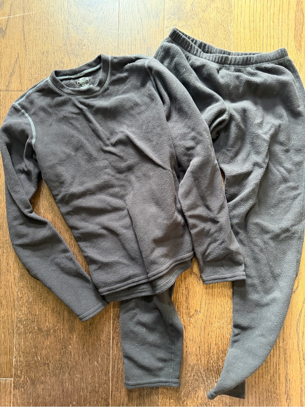 Hot Chillys Medium Kids Black Thermal Base Layer Set Ski Classic Cozy Sleepwear